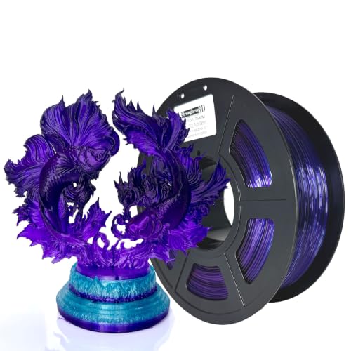Image of PETG 3D Printer Filament 1.75 mm,Multi Color,Rainbow,Midnight Galaxy Purple Blue,Shiny Translucent PETG 3D Printer Filament,net Weight 1 kg(2.2lbs)