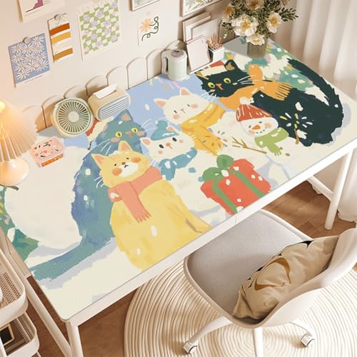 デスクマット マウスパッド テーブルクロス テーブルマット マウス対応 レザー調 570x330mm 事務所 学習机 画像09 厚さ2mm オフィス 耐久性 防水 耐熱 傷や汚れに強い