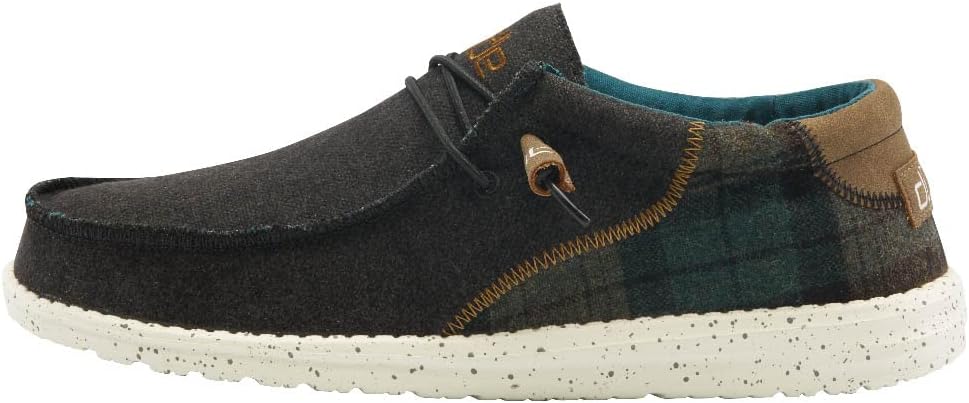 Hey Dude Men's Wally Tartan Green Size 