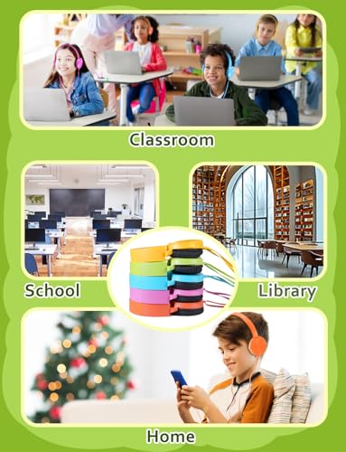 50% Off Kids Headphones for School - 2 Pack Foldable Wired Headphones