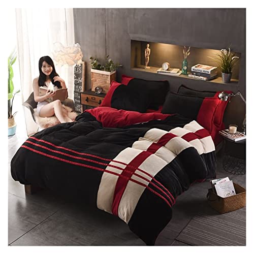 Flanelle de corail Guojm parure de lit épaisse anti-froid pour literie d'hiver velours