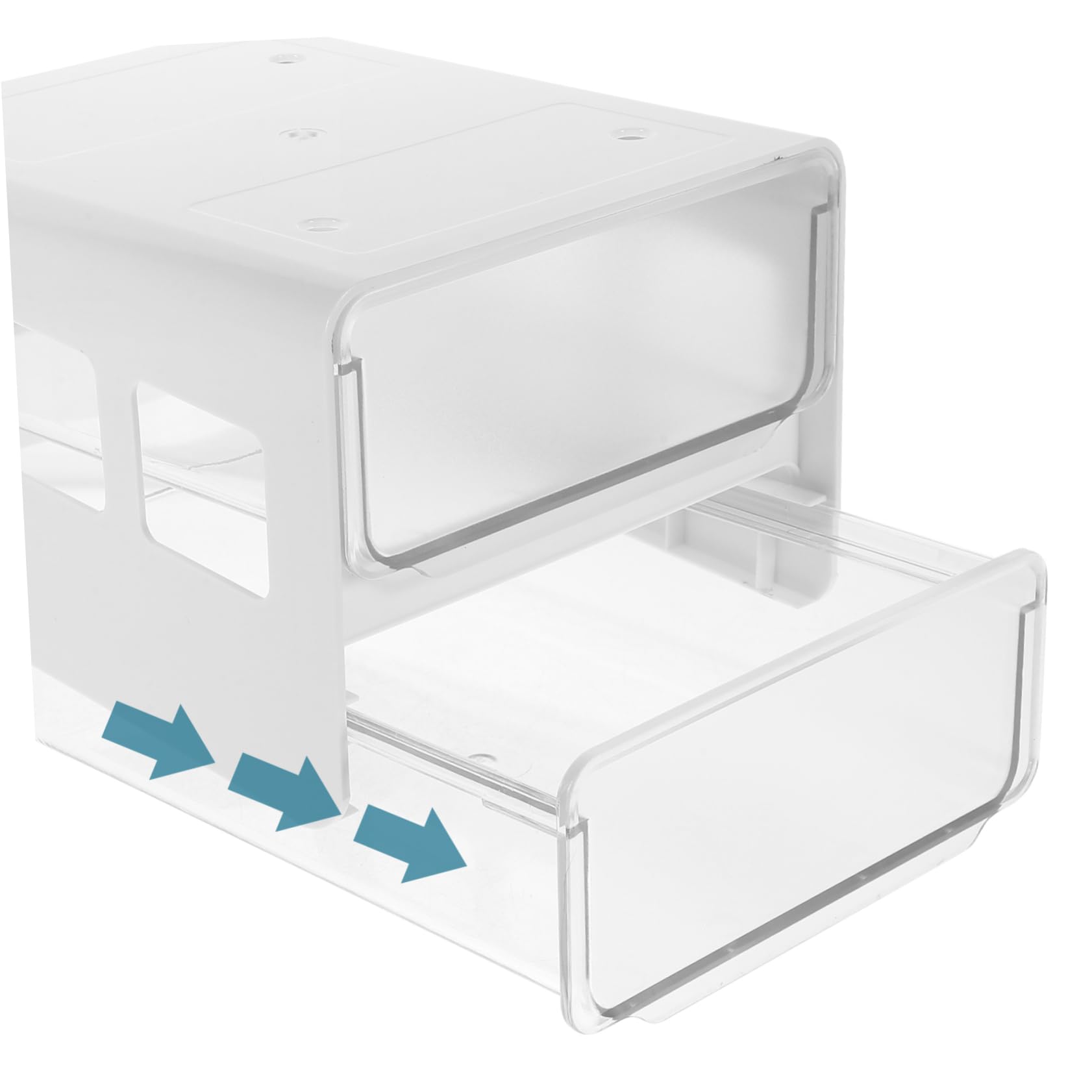 Hemobllo Sotto Scrivania in Abs e Pp Organizer Nascosto per Piccoli Oggetti Design Cassetto per Risparmiare Spazio Facile Installazione Nastri Autoadesivi Utilizzo Duraturo e Pratico