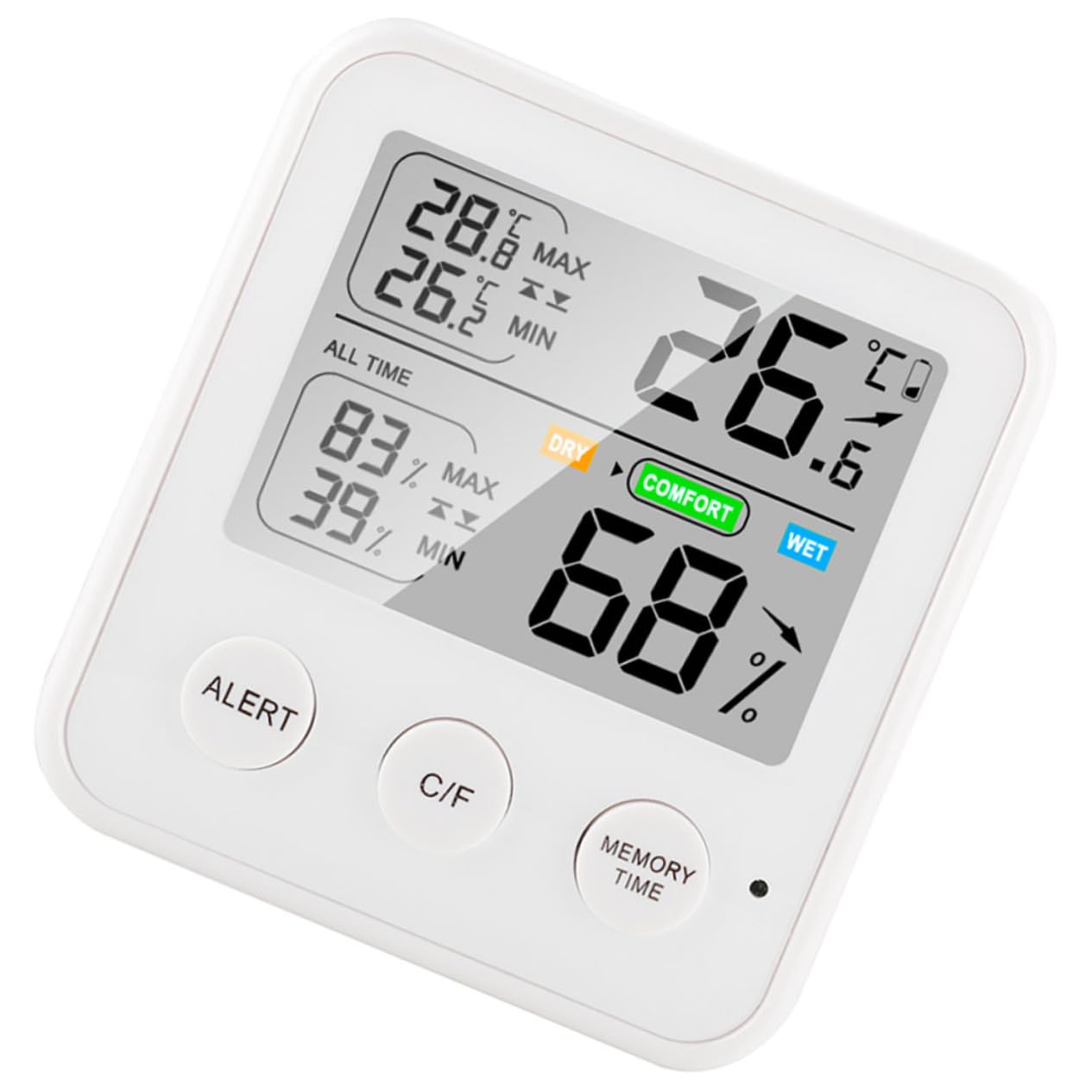 Happyyami 2 Piezas Termómetro Medidor De Temperatura Higrómetro Medidor De Humedad Pequeña Temperatura Humedad Temperatura Herramienta Para El Hogar Abs