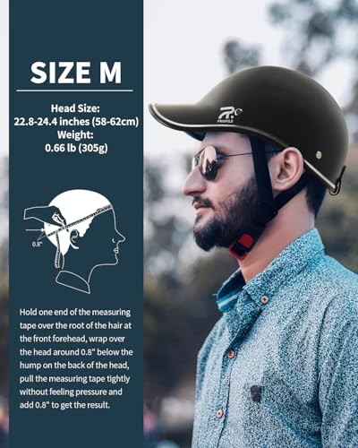 Image of Adult Baseball Cap Helmet - Urban Style for Golf, Low Profile Urban Commute PU Retro Leather Hat for Men & Women
