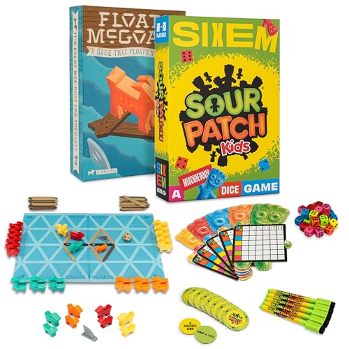 Hootenanny Games Floats McGoats Board Game and Sixem: Sour Patch Kids Dice Game