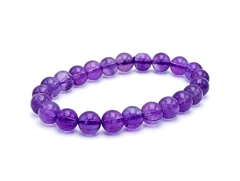 Bracelet améthyste porte-bonheur idéal comme cadeau mixte de 7 pouces