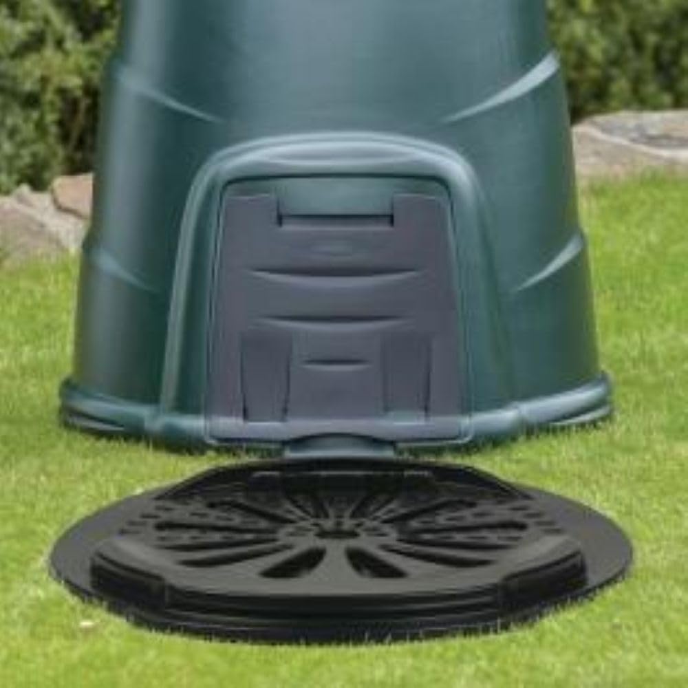 Convertitore di compostaggio da 330 litri, compostiera biologica da giardino, include piastra di base, verde