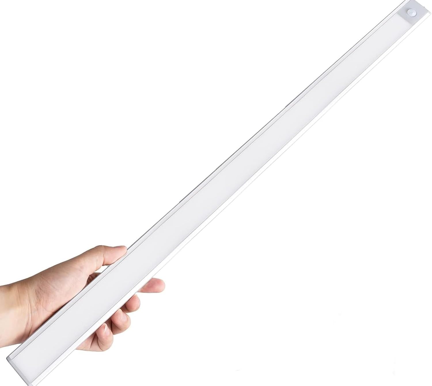 Luce LED Sottopensile 50 cm con Sensore di Movimento, Barra LED Ricaricabile USB 1,35W, Magnetica e Adesiva per Cucina Armadio Guardaroba