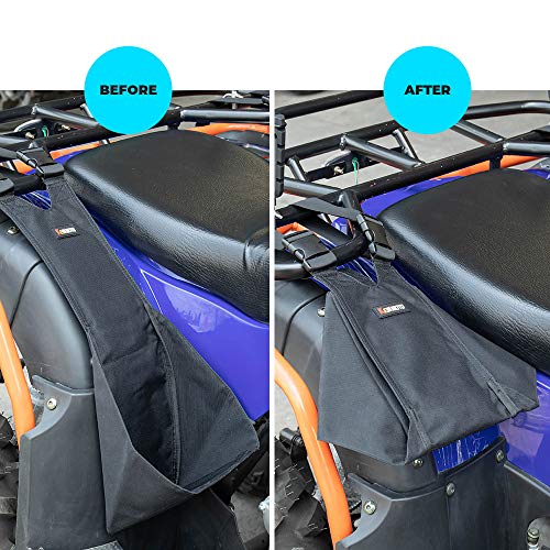 Kemimoto 2 Pcs Atv Rear Passenger Foot Pegs Universal Adjustable Foldable Wear-Resistant Foot Rest Made Of Heavy Duty 600D Oxford Cloth Compatible With Sportsman Rancher Foreman #TOP1