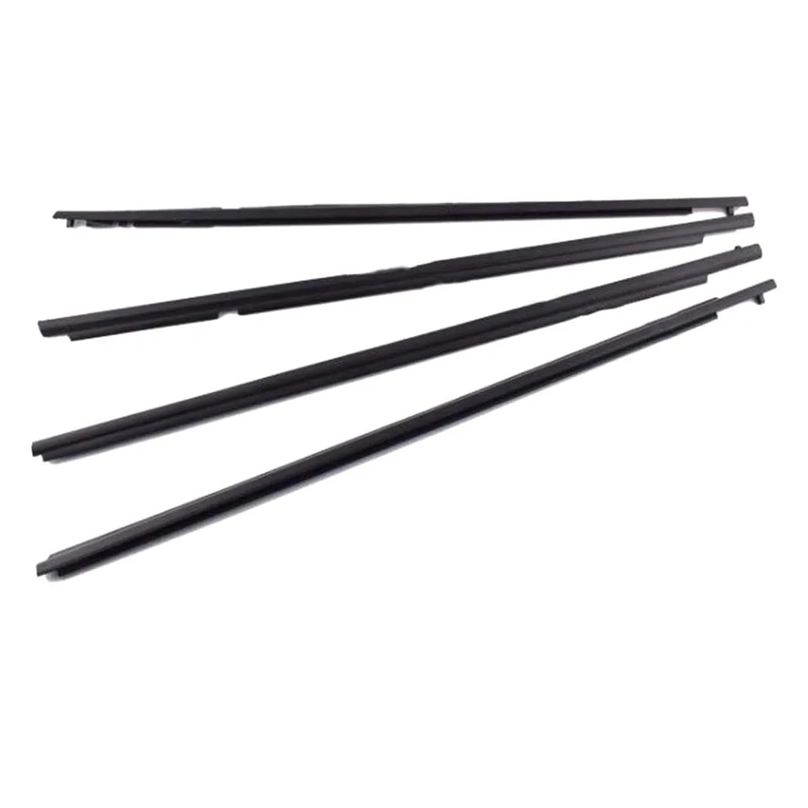 Nhabxgds Black Fit For Corolla 2007-2014 4Pcs/Set Car Door Outside Window Belt Molding Trim Weatherstrip(Black)