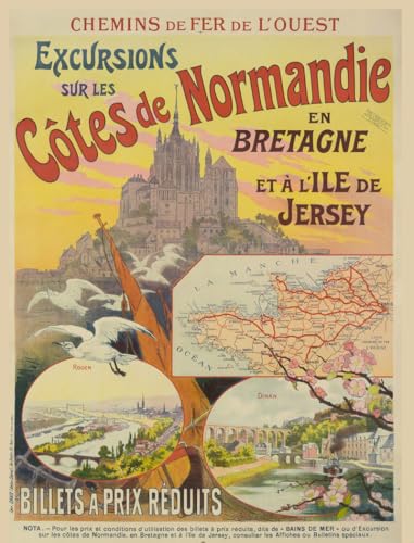 Affiche des Sites de Normandie et de Bretagne