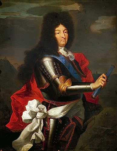 Portrait de Louis XIV de France sur toile 60x90cm Rigaud impression affiche mural