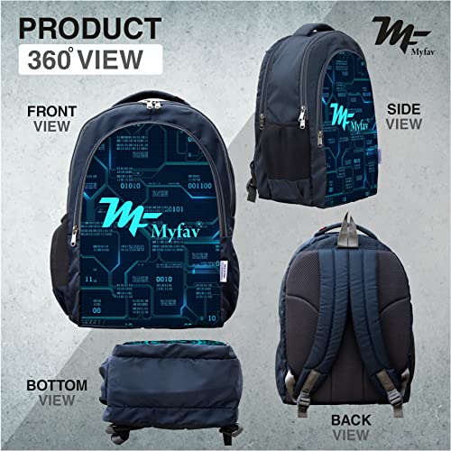 Image of MY FAV Laptop Backpack | Printed Lightweight Laptop Bag for Men & Women | Water-Resistant Office, School & College Backpack | Spacious & Durable with Multi Compartments |Fits Up to 17 inch Laptop