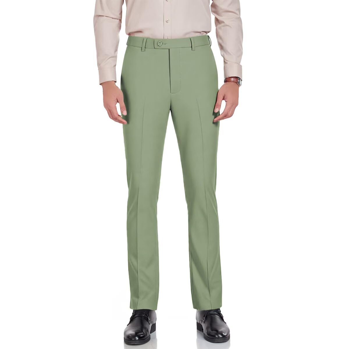 Mens Slim Fit Dress Pants Stretch Casual Pants Mens Work Slacks