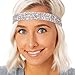 Hipsy Adjustable Non Slip Fashion Wide Bling Glitter Headbands for Women Girls & Teens 2-Pack (Silver & Gold)