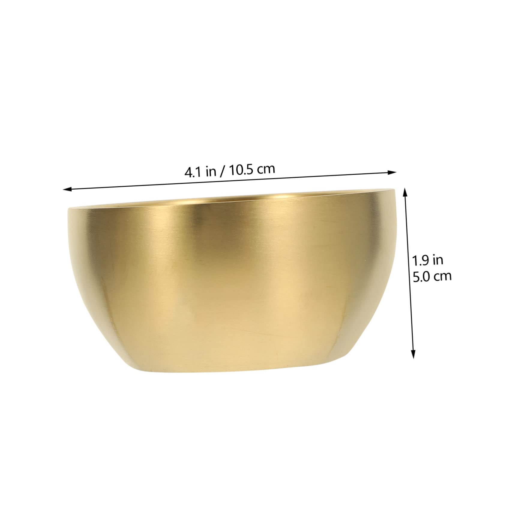 CONGARTENO Stainless Steel Heat Resistant Rice Bowl Korean Style Double Soup Bowl with Slip Bottom for Serving Vegetables Salads and More