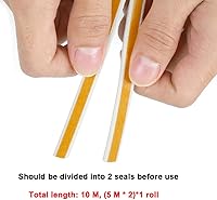 Vista 3 de Cinta de sellado de pelado de clima, tira adhesiva autoadhesiva tipo D de espuma para marcos de puertas y ventanas, cinta de sellado de espuma