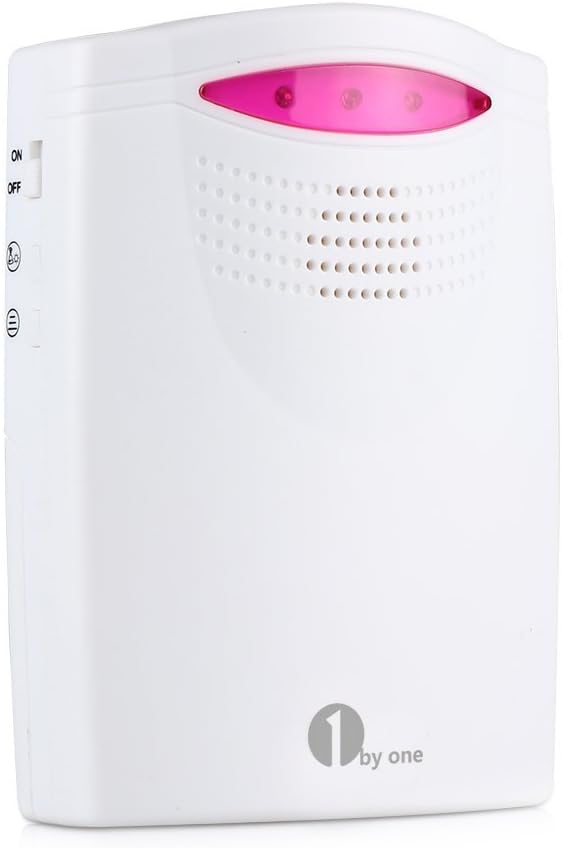 Driveway Alarm Wireless Outside, 1byone Motion Sensor Alarm 300 FT/100m Range Extra Loud Chimes Home Security Alarm System with 1 Receiver 1 Weatherproof Infrared Sensors