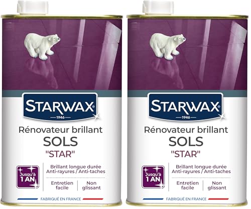 Rénovateur brillant sols intérieurs Starwax - Protège des rayures et taches - 2L