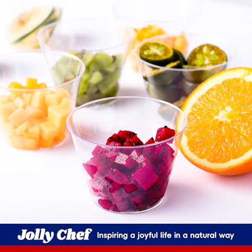 JOLLY CHEF 5 oz 100 Pack Small Clear Disposable Cups, Disposable Plastic Shot Glasses for Parties, Plastic Cocktail Glasses Wedding Tumblers, Perfect for Halloween Thanksgiving Christmas - Thumbnail 6