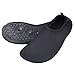 Zapatillas de Agua para Mujeres – Extra Cómodas – Protegen contra la Arena, Agua Fría/Caliente – Calzado de Ajuste Fácil para Nadar (Negro) – (P)US para Mujeres:5.5-6.5/Longitud de la Plantilla: 9.06”
