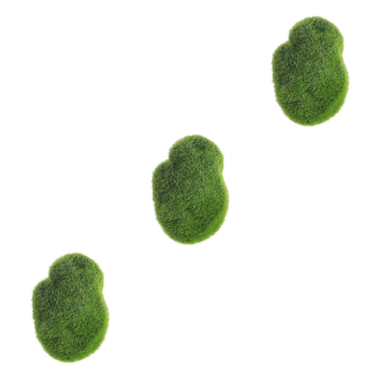VILLCASE 3pcs Balls Decorative Faux Moss for Floral Pieces Vases Fillers Realistic (Size S)