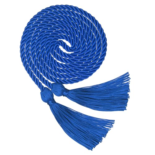 Image of ONUPGO Royal Blue Graduation Cord, 68 inch Graduation Honor Cords,2026 Rayon Braided Tassel Cord, Polyester Yarn Long Robe Honor Rope for Graduation Students, Bachelor Gown