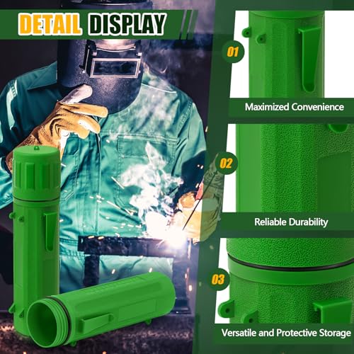 Image of Zonon 4 Pcs Welding Rod Storage Tube 14 Inch Tig Rod Holder, Green