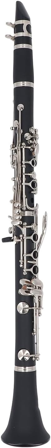 Bb Clarinet, Engineering Plastic B Flat Instrument with 17 Keys, Ideal for Students and Beginners Band Practice
