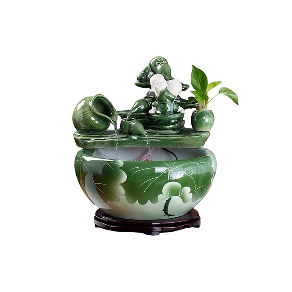 Fontaine de table avec aquarium pour un aménagement paysager de votre bureau