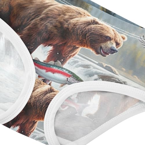 Brown Bear River Mountain Toddler Girls Underwear 2t Cotton Panties for Girl Colorful Briefs Girls Undies4