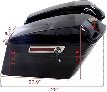 Amazon.com: ZXMOTO 6 x 9 Glossy Black Saddlebags with Latch Kit