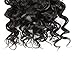 FERLINCA Brazilian Curly Hair Bundles, Short Synthetic Water Weave Hair Bundles For Black Women,Natural Black 8 Inches 3 Bundles（8 8 8,#2,100g/Pack