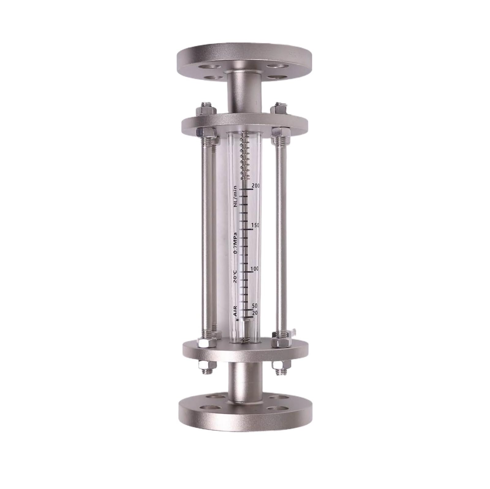 Débitmètre rotatif en verre pour mesurer l'eau inox 304 60-600LPH DN15 FL100