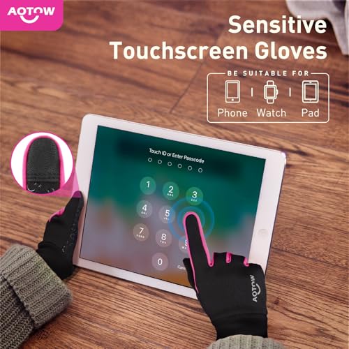 Kids Winter Warm Sports Gloves - Cold Weather Water-Resistant Children Mittens Age 4 12 Years Boys Girls Black2