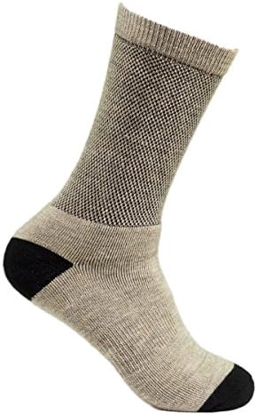 DURABILT Adult Merino Wool Sport/Dress Sock Blk&Tan "Rope" 10-13