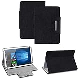 NAUC Filz Hülle kompatibel für Medion Lifetab E10530 Tablet umweltfre&lichem Filz praktischer Standfunktion Schutztasche Stand Tasche Cover Hülle, Farben:Schwarz