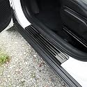 FUEISOF Für Hyundai Kona SX2 2024 2025 2026 4tlg. Edelstahl Einstiegsleisten Türschweller Abdeckung (Gebürstete Schwarz)