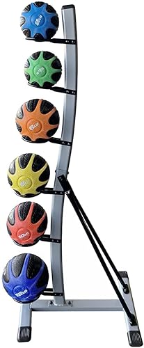 Miniatura 3 de WF Athletic Supply Pelota de medicina y ejercicio goma duradera y distribución constante del peso agarre texturizado cómodo para entrenamiento de