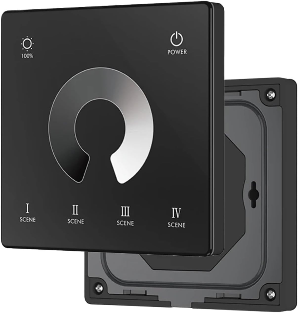 1PCS DC12V-24V CCT/RGB/RGBW/Dim Wall-Mounted Touch Screen Remote Control LED RGB Light Strip dimmer Switch(1-Zone TW1-B Dimming)