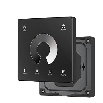 1PCS DC12V-24V CCT/RGB/RGBW/Dim Wall-Mounted Touch Screen Remote Control LED RGB Light Strip dimmer Switch1-Zone TW1-B Dimming