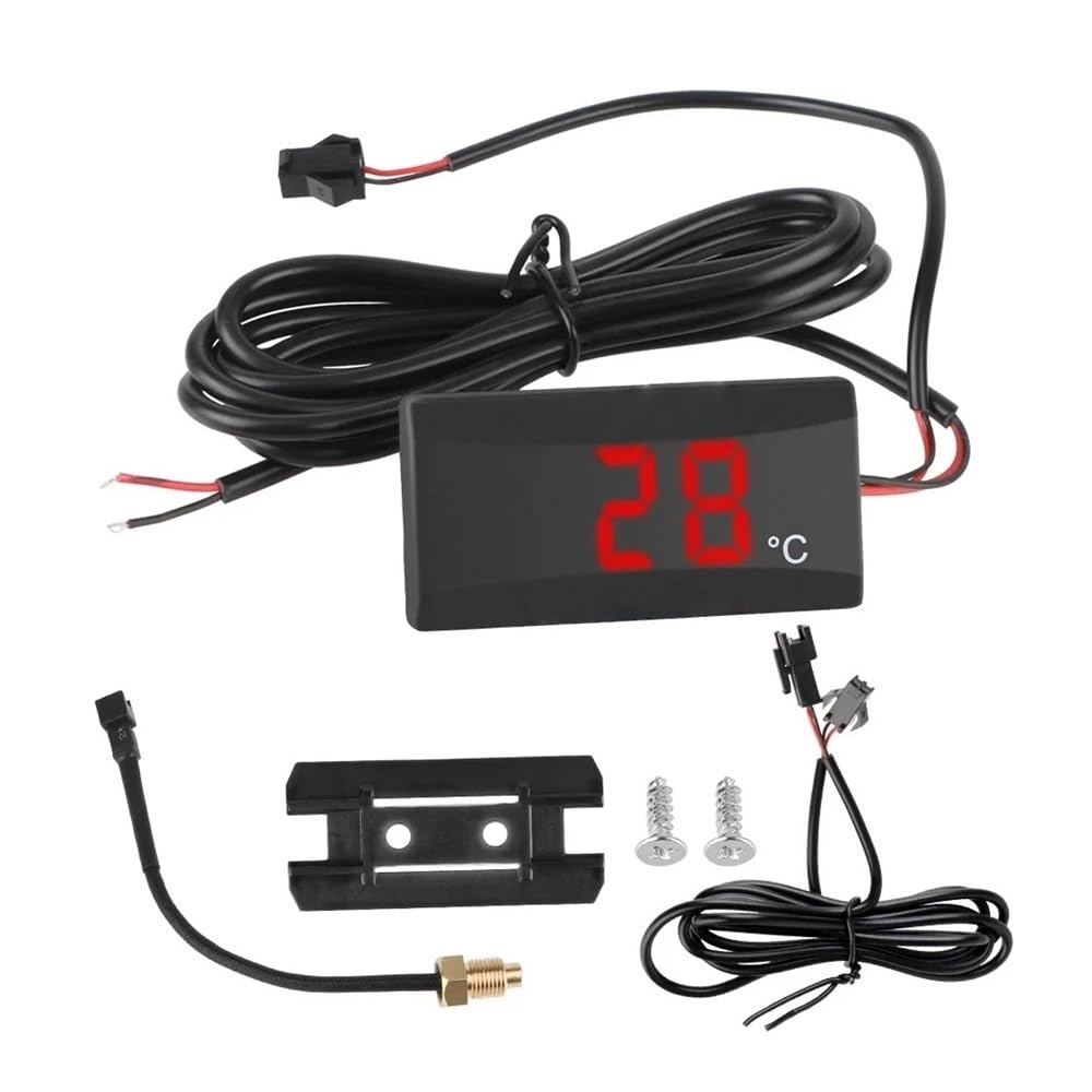 Display Velocità Termometro Per Moto Con Retrofit Serbatoio Acqua Senso 0~120°C Monitor Indicatore Rosso Blu Avviso 12V