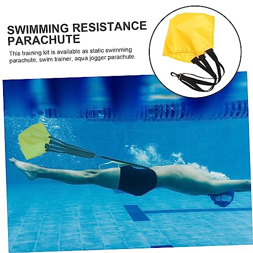 Paracaídas de resistencia para natación Luxshiny amarillo para adultos y adolescentes miniatura 2