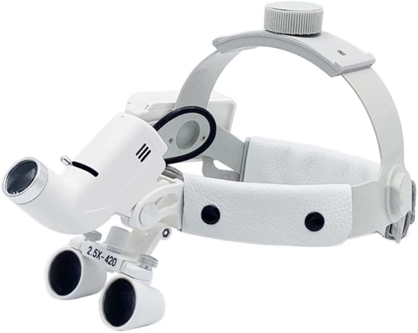 HTTGDGDH Loupes,Leather Head Band Magnifier Binoculars Loupes