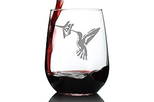 Hummingbird Stemless Wine Glass: Elevate Your Sipping Experience with Grace and Charm