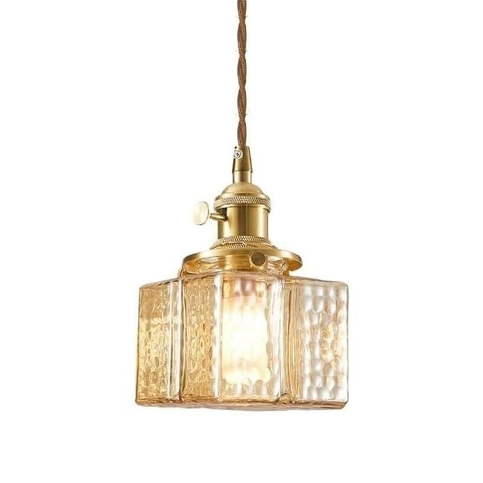 HUAYUSEDF Nordic Minimalist Light Luxury Glass Pendant Lamp Chandelier Hanging Lighting Ceiling Fixture Creative for Restaurant Bedroom Bedside
