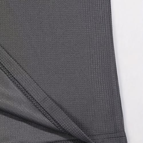 Men's Quarter Button Waffle Knit Hoodie Oversized Long Sleeve Drawstring Pullover Comfort Fit Top4