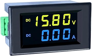 NFDBDGZD 1 Uds DC 0-600V/200A amperímetro de Voltaje Pantalla de Dos Colores Panel led voltímetro Digital amperímetro Fuente de alimentación Fuente Amarilla y Azul (Color : 0-19.99V 50A)
