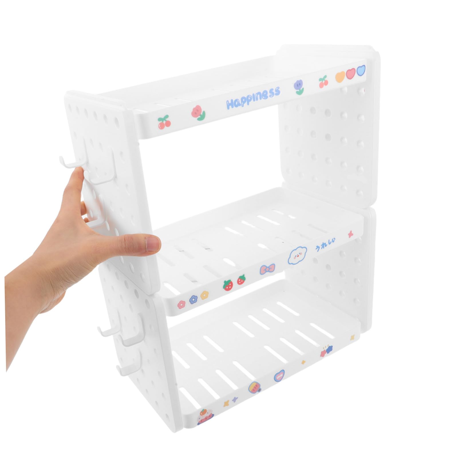 Organizador de Escritorio Modular Multitier para Materiales de Arte y Oficina Estantería Apilable con Compartimentos y Gancho Soporte Compacto para Bolígrafos y Cosméticos