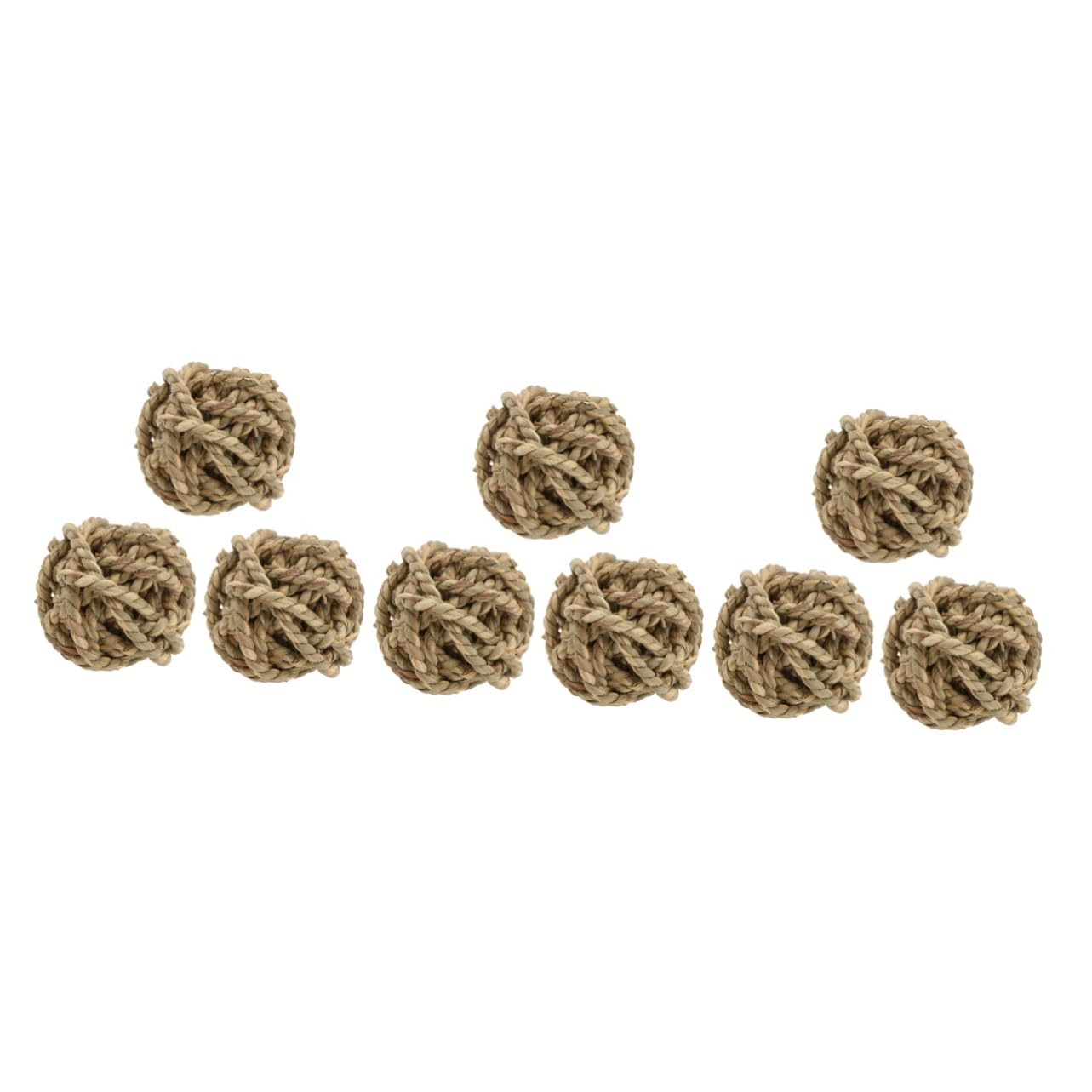 Beavorty 9stücke Teiliges Handgefertigten Rattan-kauspielzeugen Für Kleintiere Natürliche Grasball-spielzeuge Für Nager Nagen Und Und